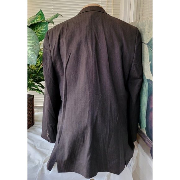 JOE JOSEPH ABBOUD 46L MEN'S SPORT COAT GRAY BROWN WOOL 2-BUTTON/2-VENT B537 - Picture 3 of 15
